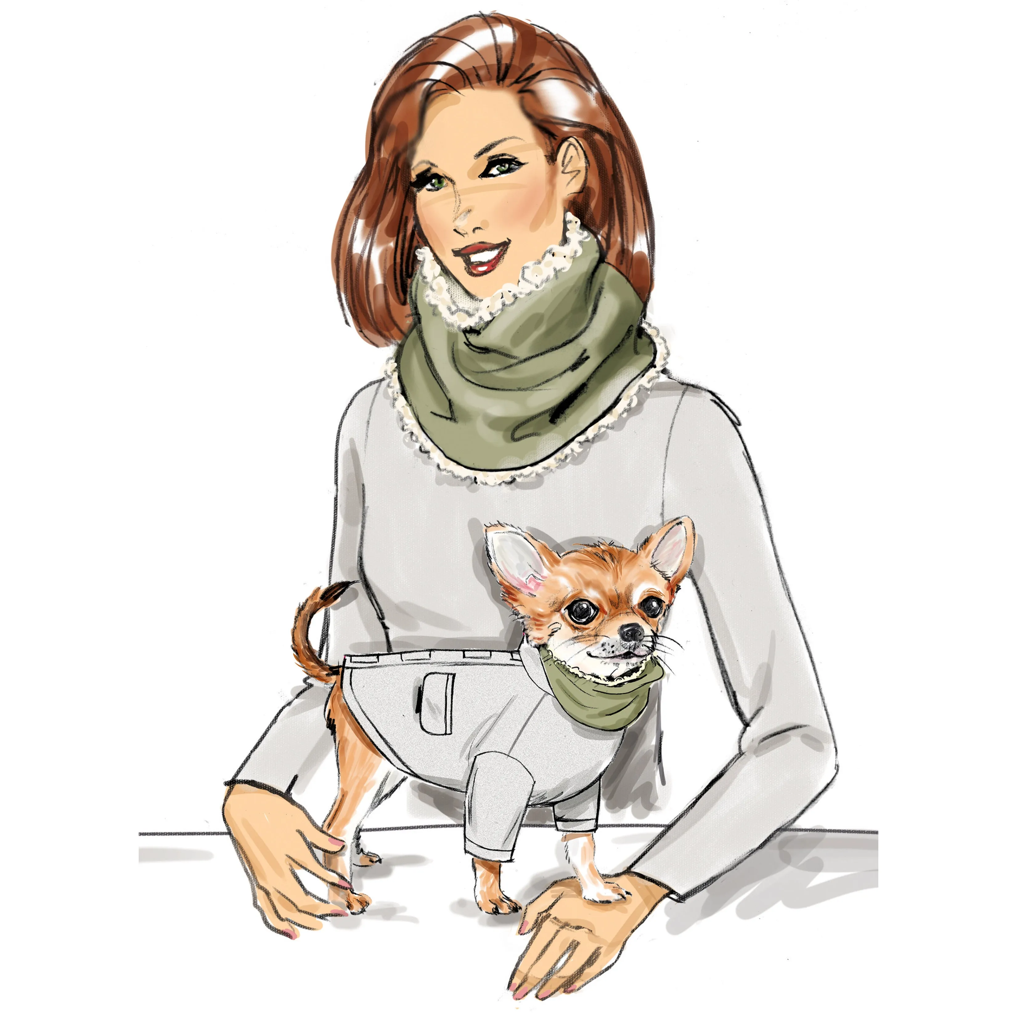 Simplicity Pattern 9663 Pet Coats with Optional Hoods and Cowls in Sizes S-M-L and Adult Cowl