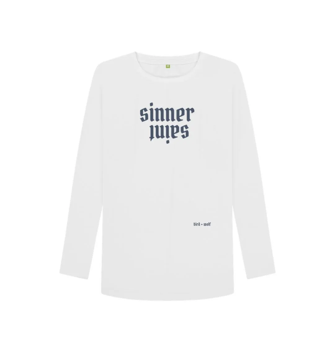 Sinner Saint Long Sleeve Tee (Gothic Lettering)