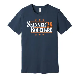 Skinner & Bouchard '28 - Edmonton Hockey Political Campaign Parody T-Shirt - Hyper Than Hype Shirts
