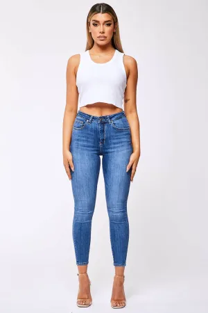 SKINNY JEANS - OVERDYED DARK BLUE