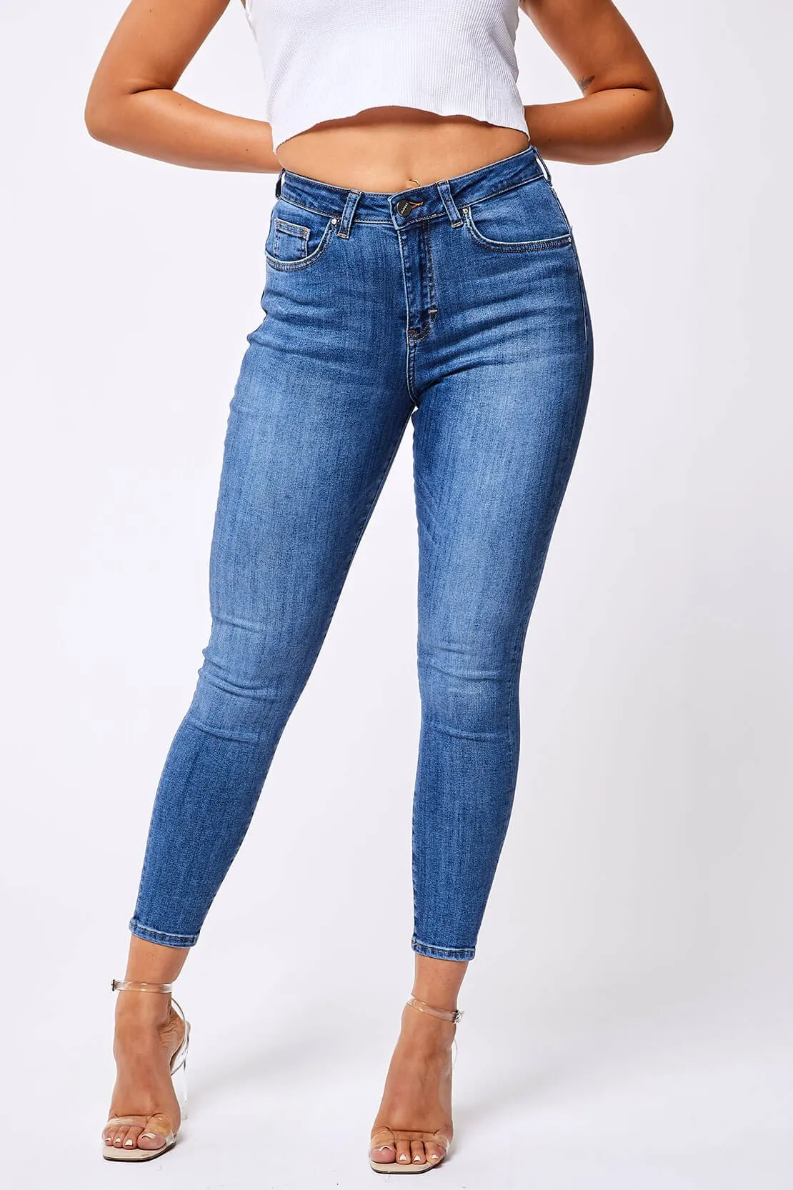 SKINNY JEANS - OVERDYED DARK BLUE