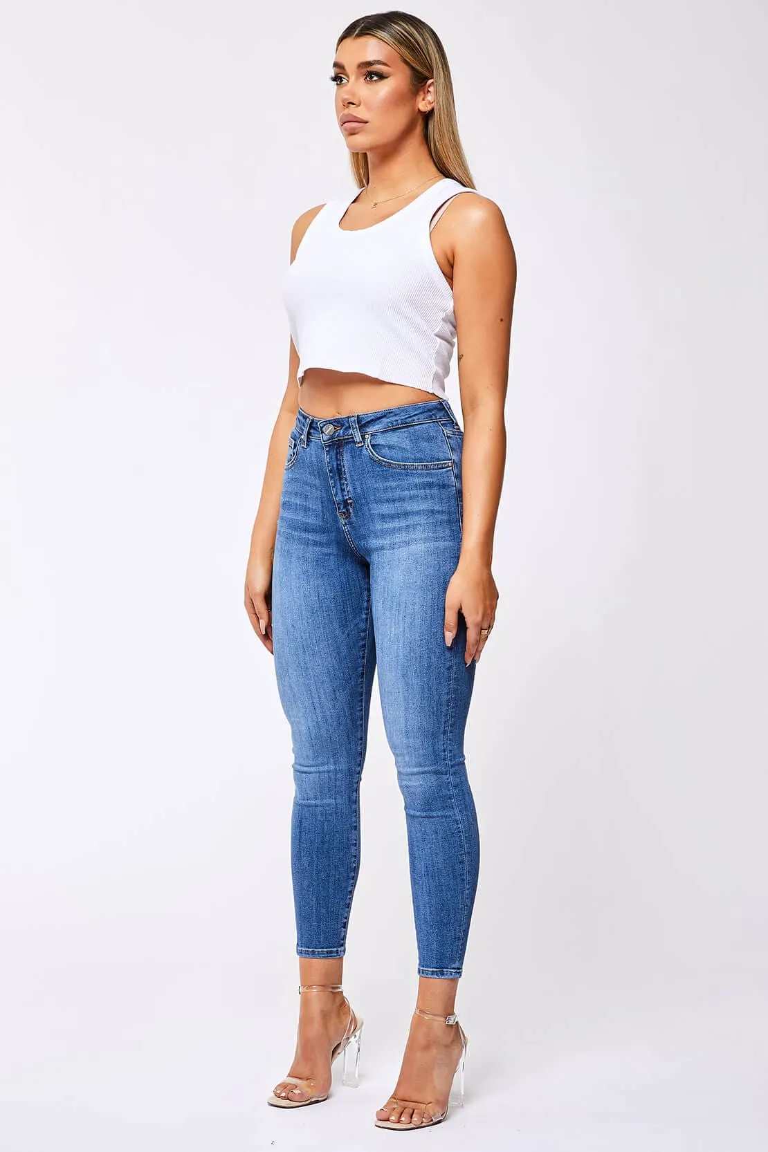 SKINNY JEANS - OVERDYED DARK BLUE