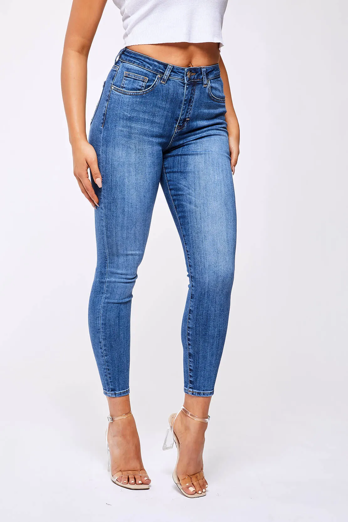 SKINNY JEANS - OVERDYED DARK BLUE