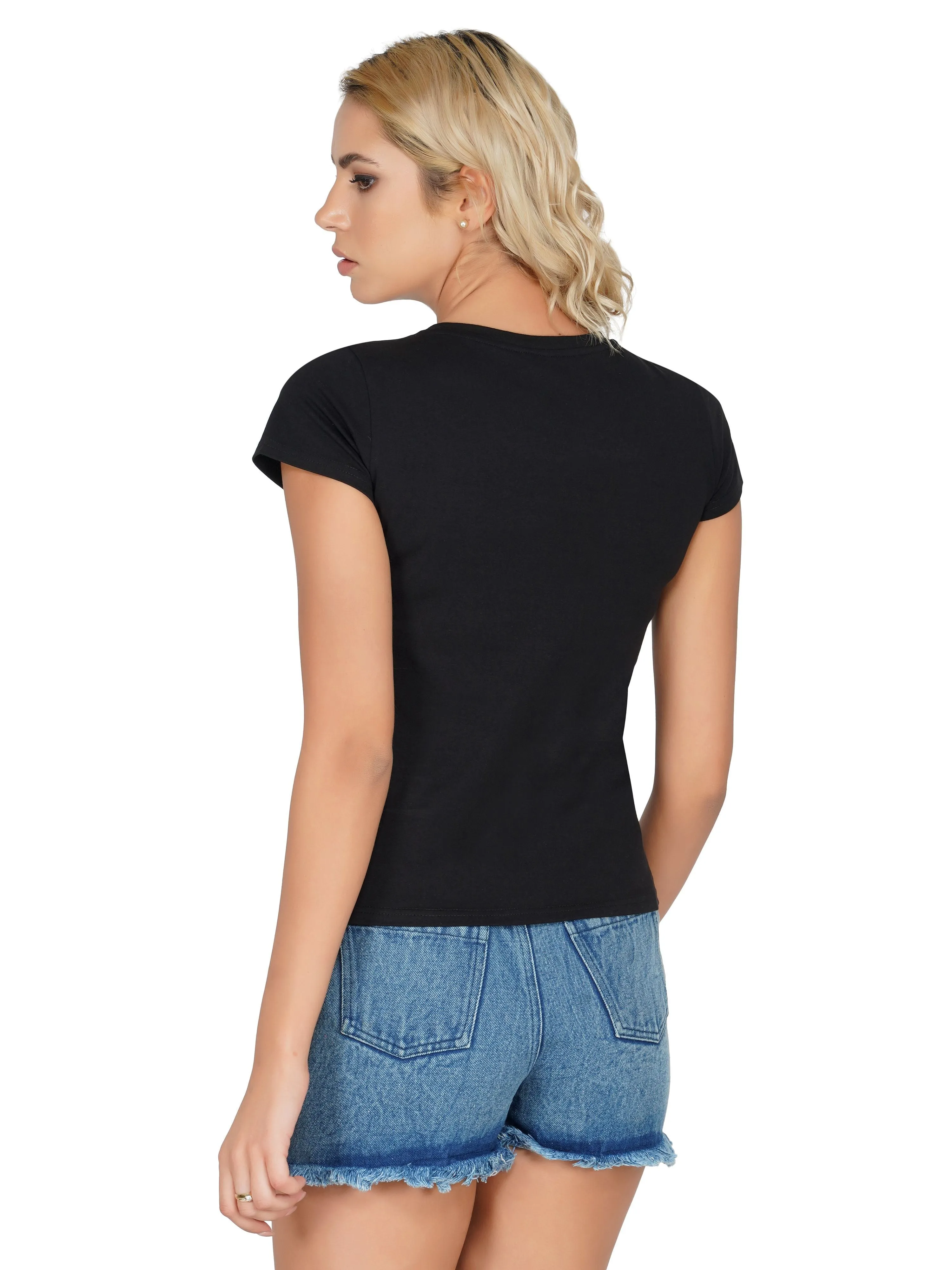 SLAY. Sport Yellow Print Black T-shirt