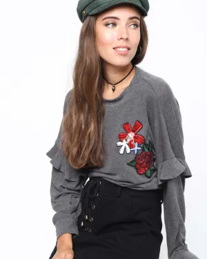 Sloane Sweet Tee in Gray