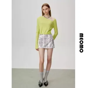 Snakeskin Sequin Mini Skirt