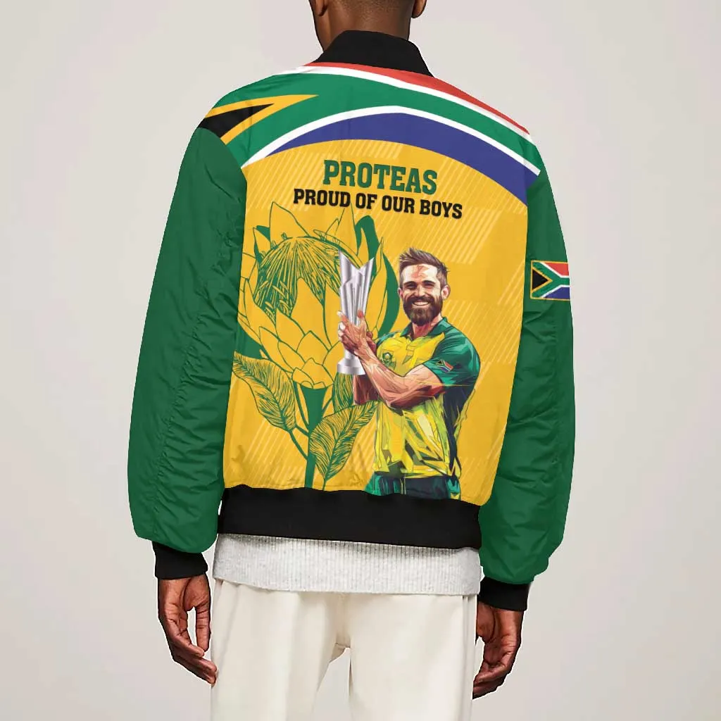 South Africa Cricket Bomber Jacket 1st Champions World Cup Proud Of Our Boys LT14