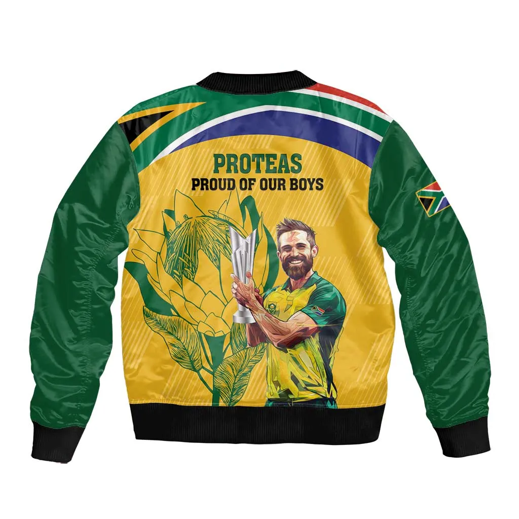 South Africa Cricket Bomber Jacket 1st Champions World Cup Proud Of Our Boys LT14