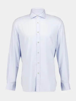 Spread-Collar Cotton Shirt