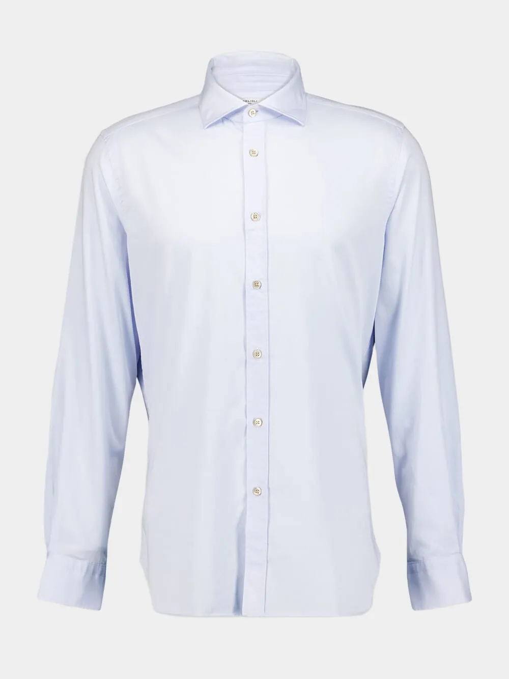 Spread-Collar Cotton Shirt