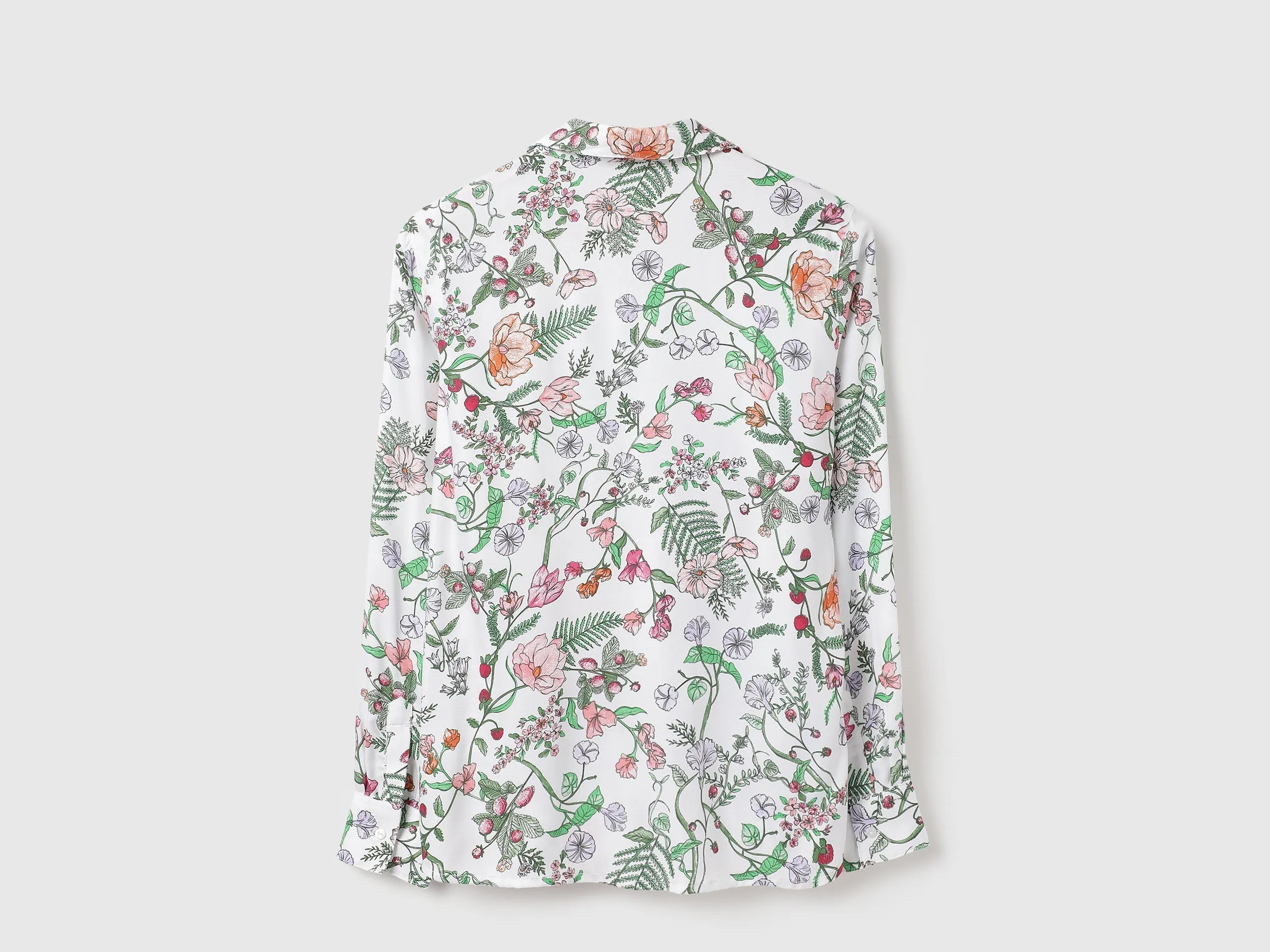 Spread Collar Floral Print Shirts