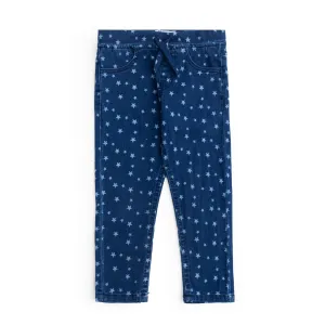 Star Print Blue Denim