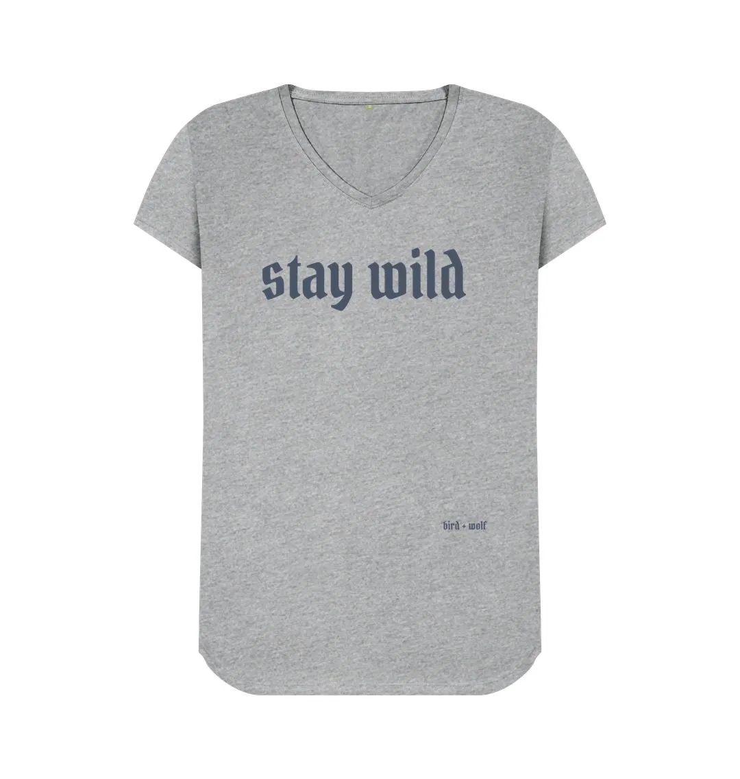 Stay Wild V Neck Tee
