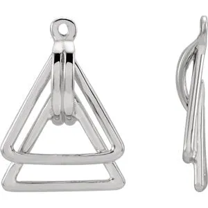 Sterling Silver Geometric Earring Jackets