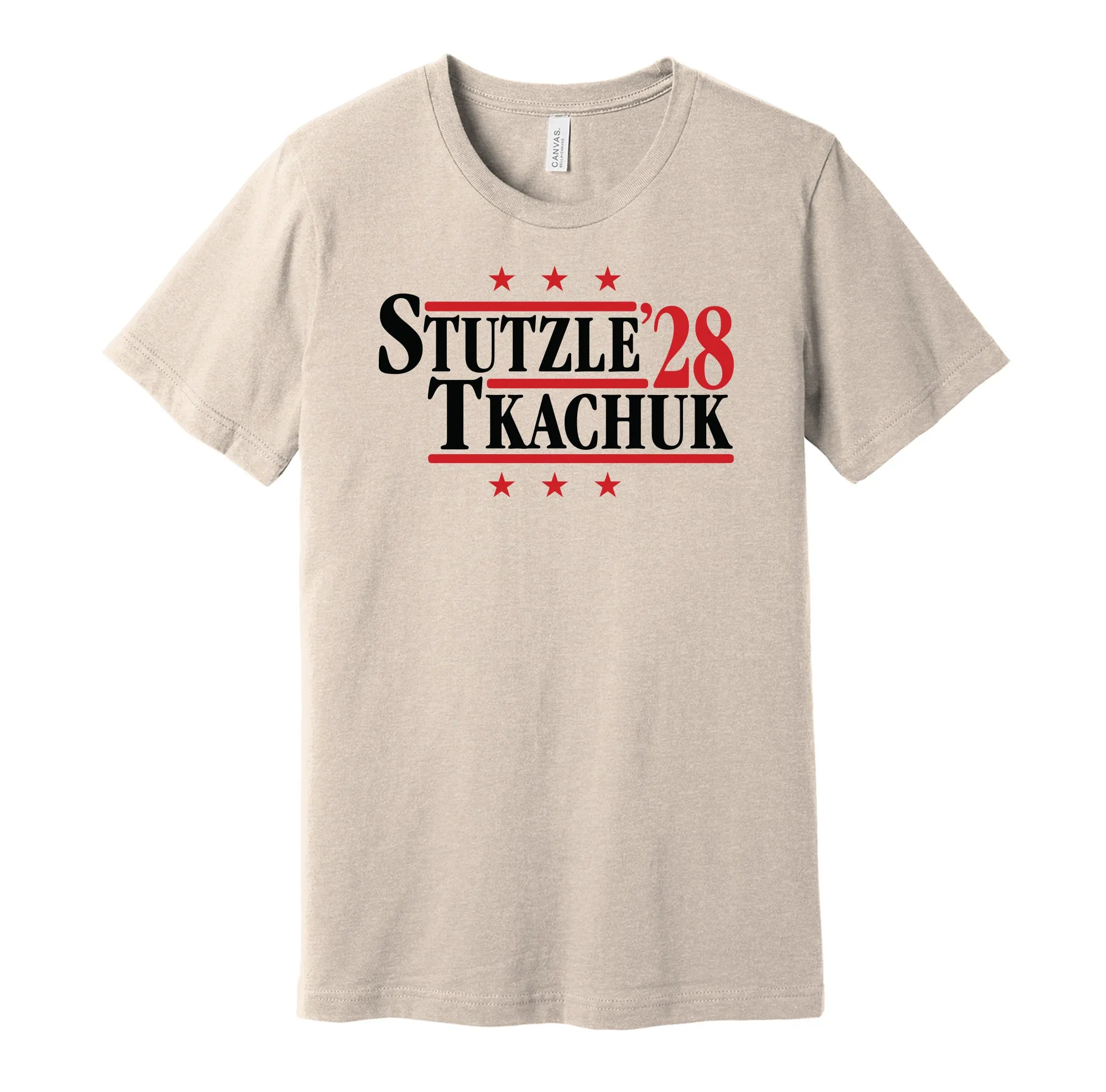 Stutzle & Tkachuk '28 - Ottawa Hockey Political Campaign Parody T-Shirt - Hyper Than Hype Shirts