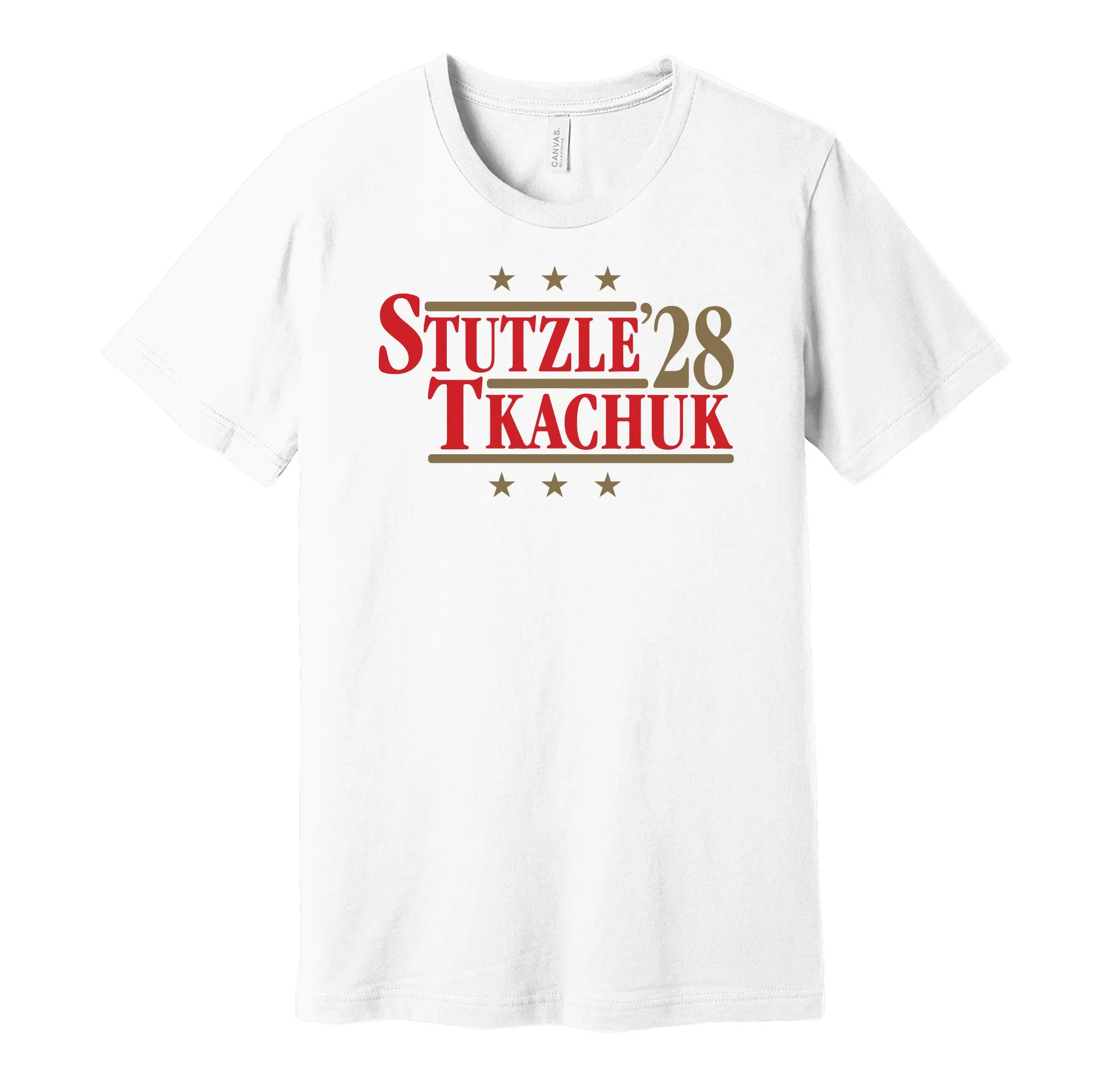 Stutzle & Tkachuk '28 - Ottawa Hockey Political Campaign Parody T-Shirt - Hyper Than Hype Shirts