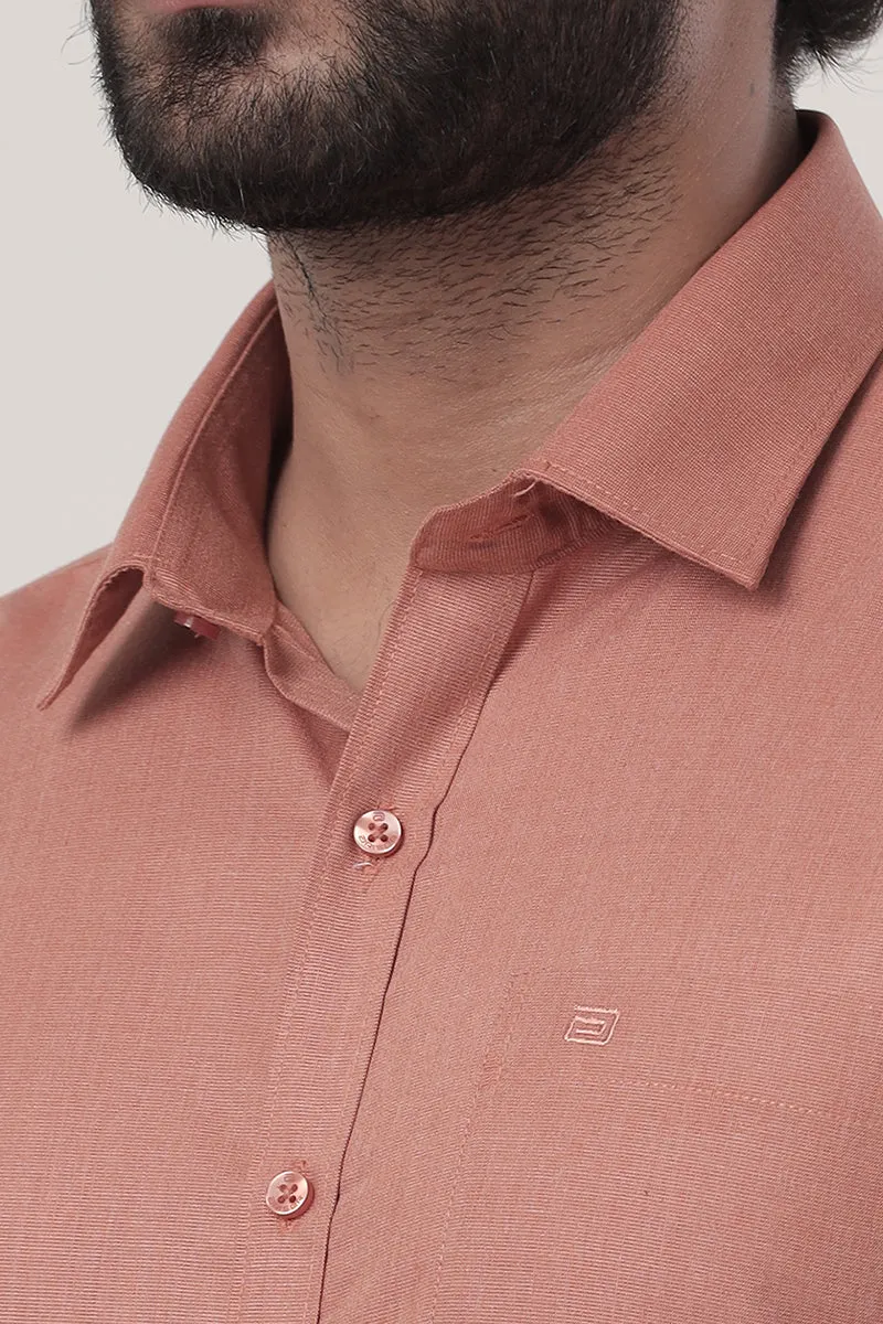 Super Soft - Yam Orange Formal Shirts for Men | Ariser