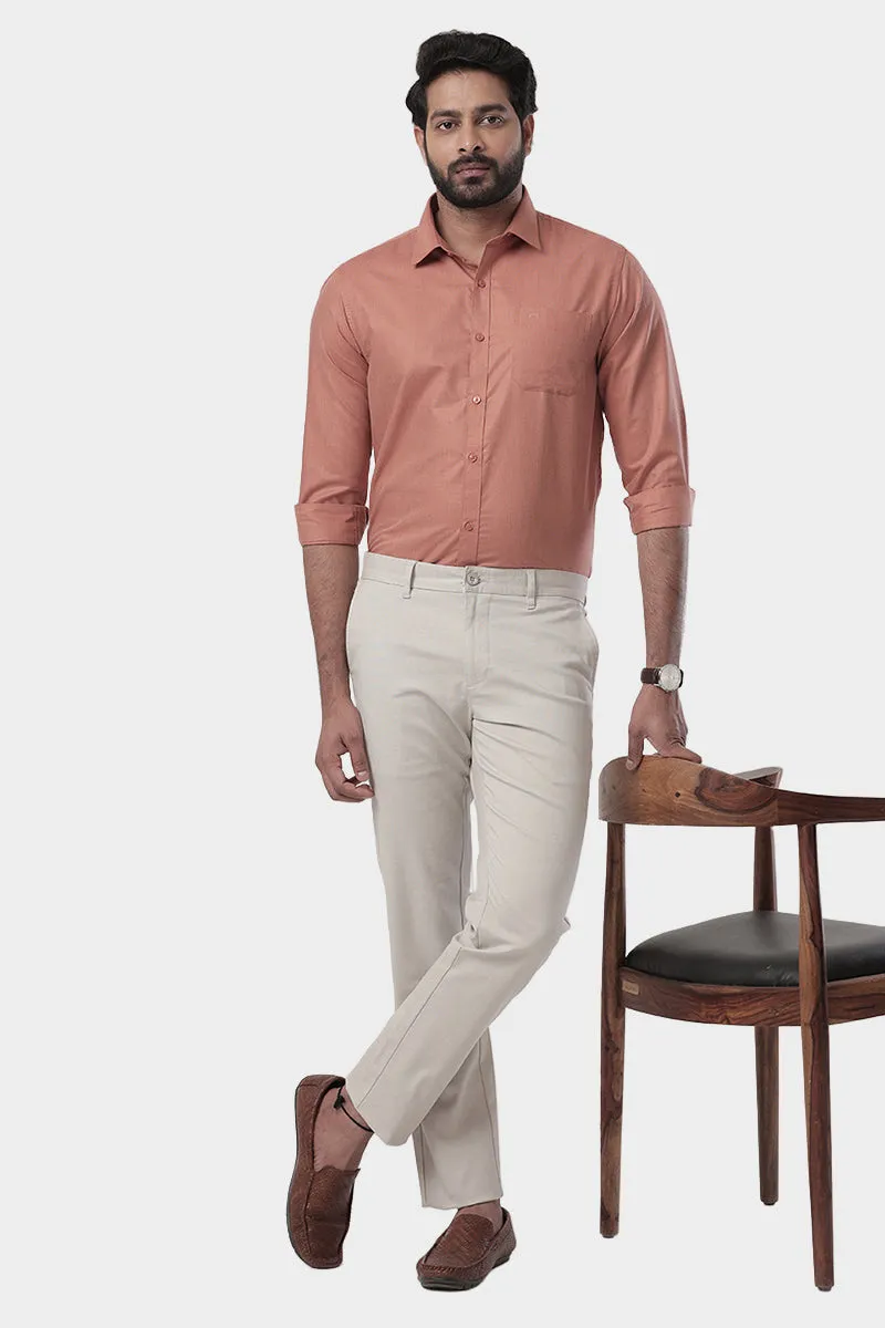 Super Soft - Yam Orange Formal Shirts for Men | Ariser