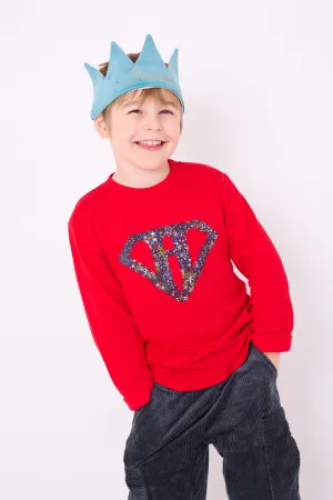 Superhero Red T-Shirt in choice of Liberty Print