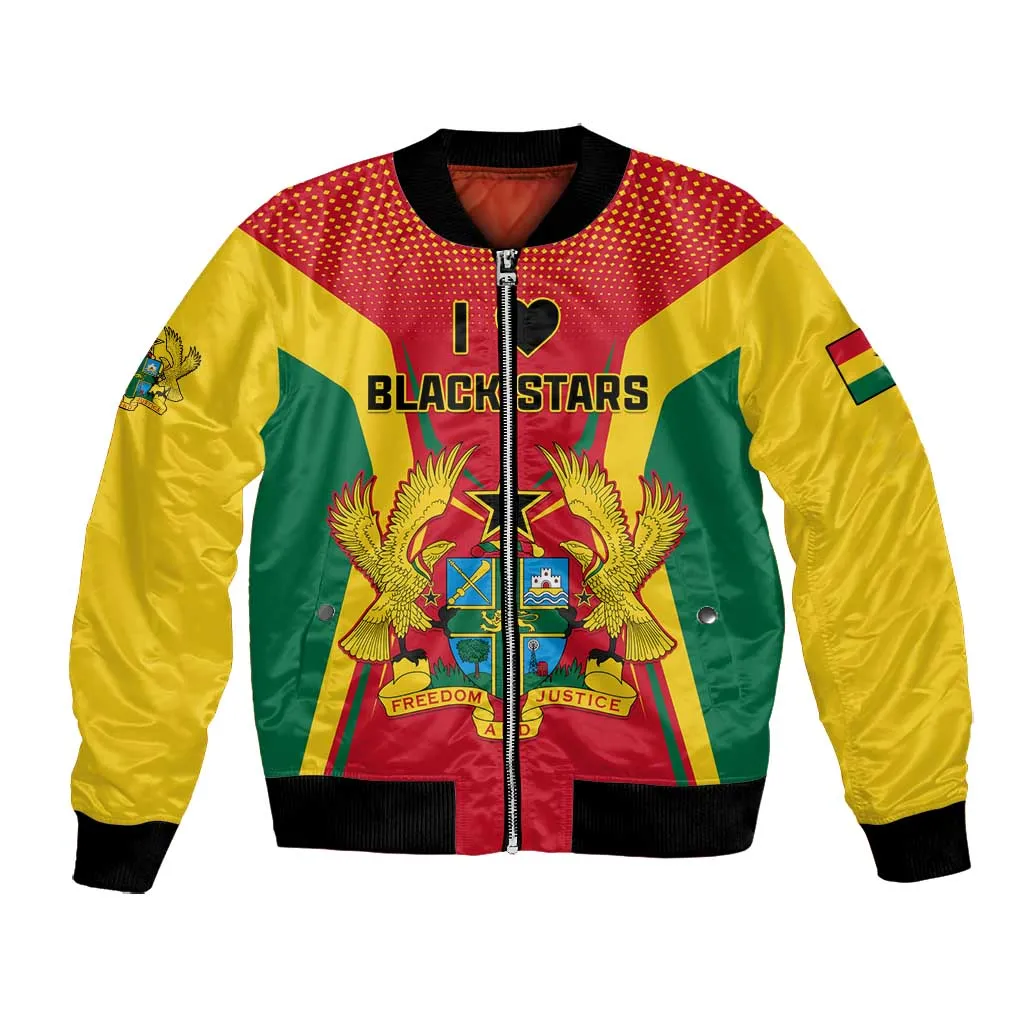 Support the Black Stars - Ghana Football Bomber Jacket LT01