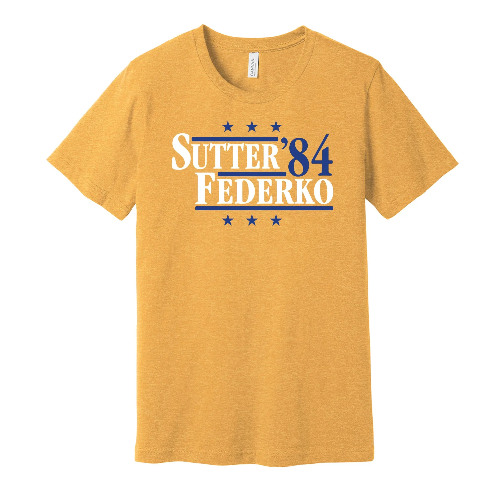 Sutter & Federko '84 - St Louis Hockey Legends Political Campaign Parody T-Shirt - Hyper Than Hype Shirts