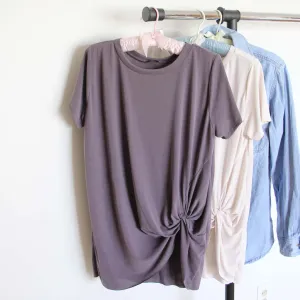 Sweet Knot Tee in Gray
