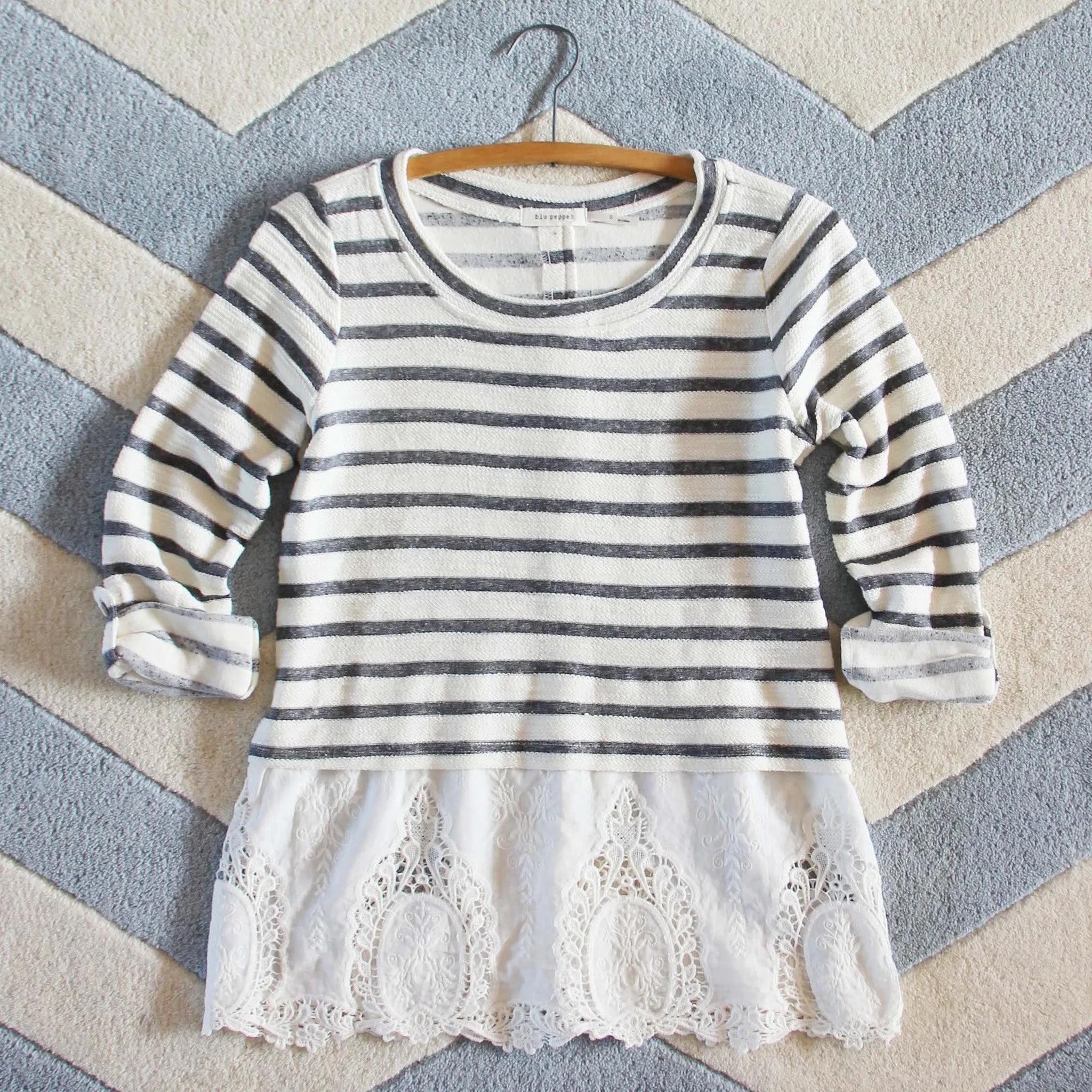 Swiftwater Lace Top in Navy