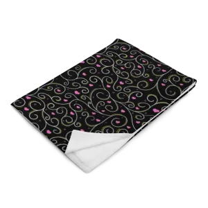 Swirls and Hearts Throw Blanket
