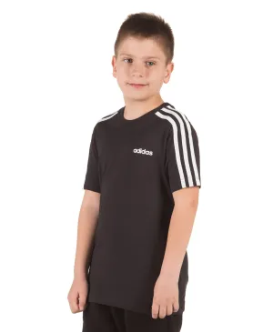 T-SHIRT MAGLIA BIMBO ADIDAS ESSENTIALS 3-STRIPES BAMBINO JUNIOR BLACK