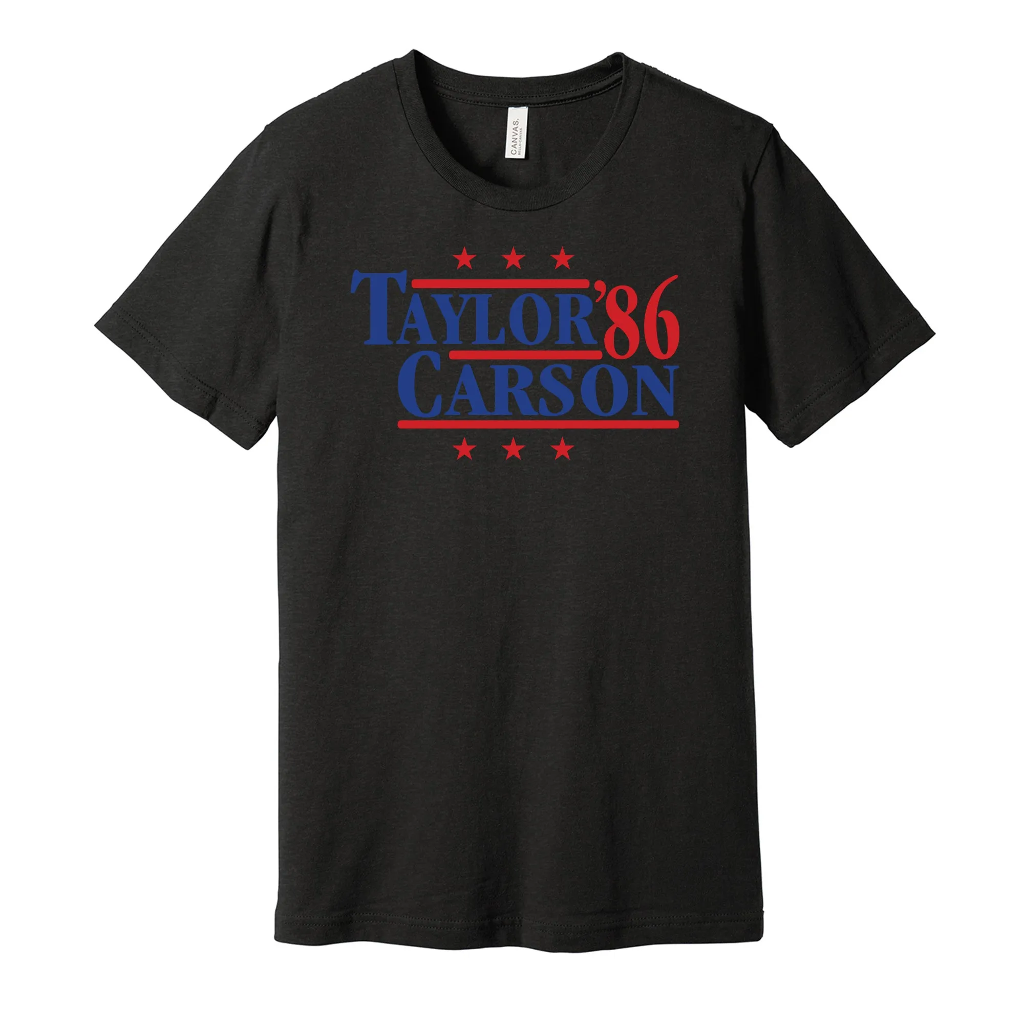 Taylor & Carson '86 - New York Football Legends Political Campaign Parody T-Shirt - Hyper Than Hype Shirts