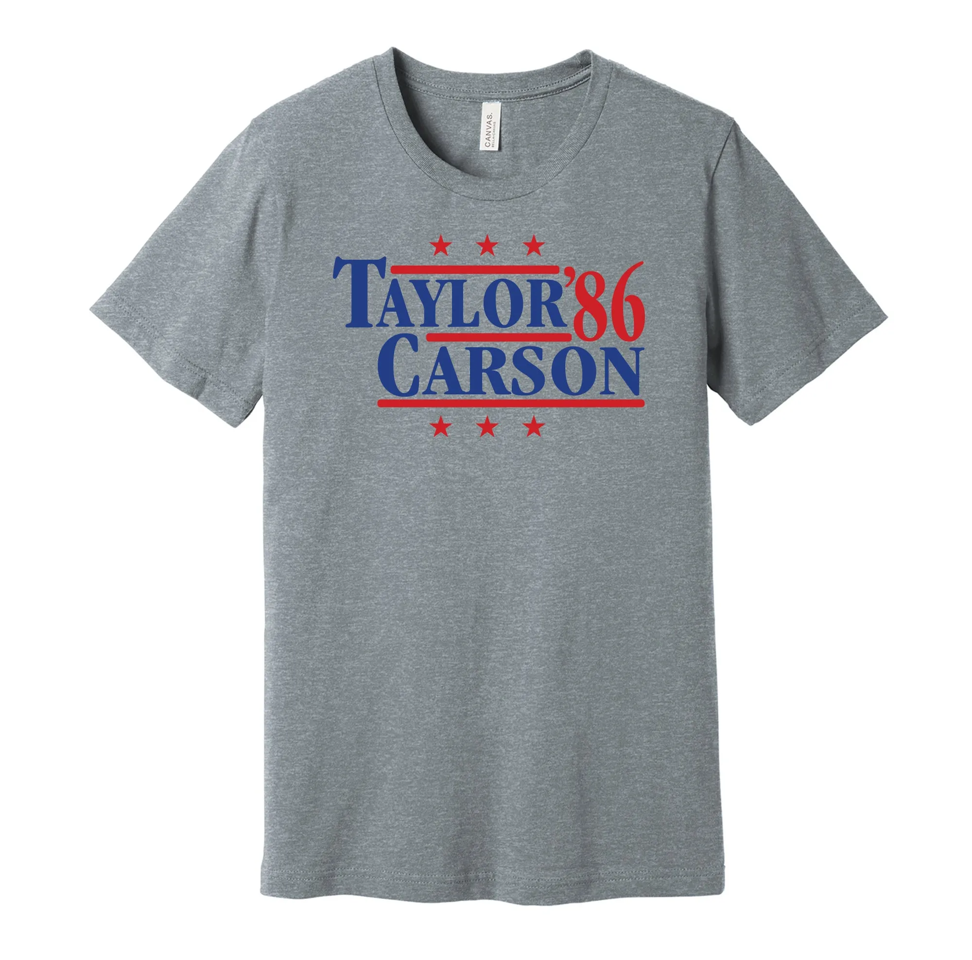 Taylor & Carson '86 - New York Football Legends Political Campaign Parody T-Shirt - Hyper Than Hype Shirts