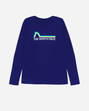 Teens L/S  On MTN Tee - Bolt Blue