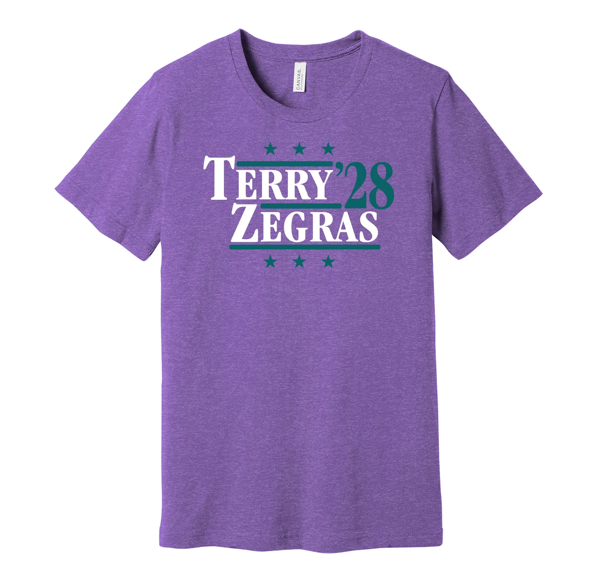 Terry & Zegras '28 - Anaheim Hockey Political Campaign Parody T-Shirt - Hyper Than Hype Shirts
