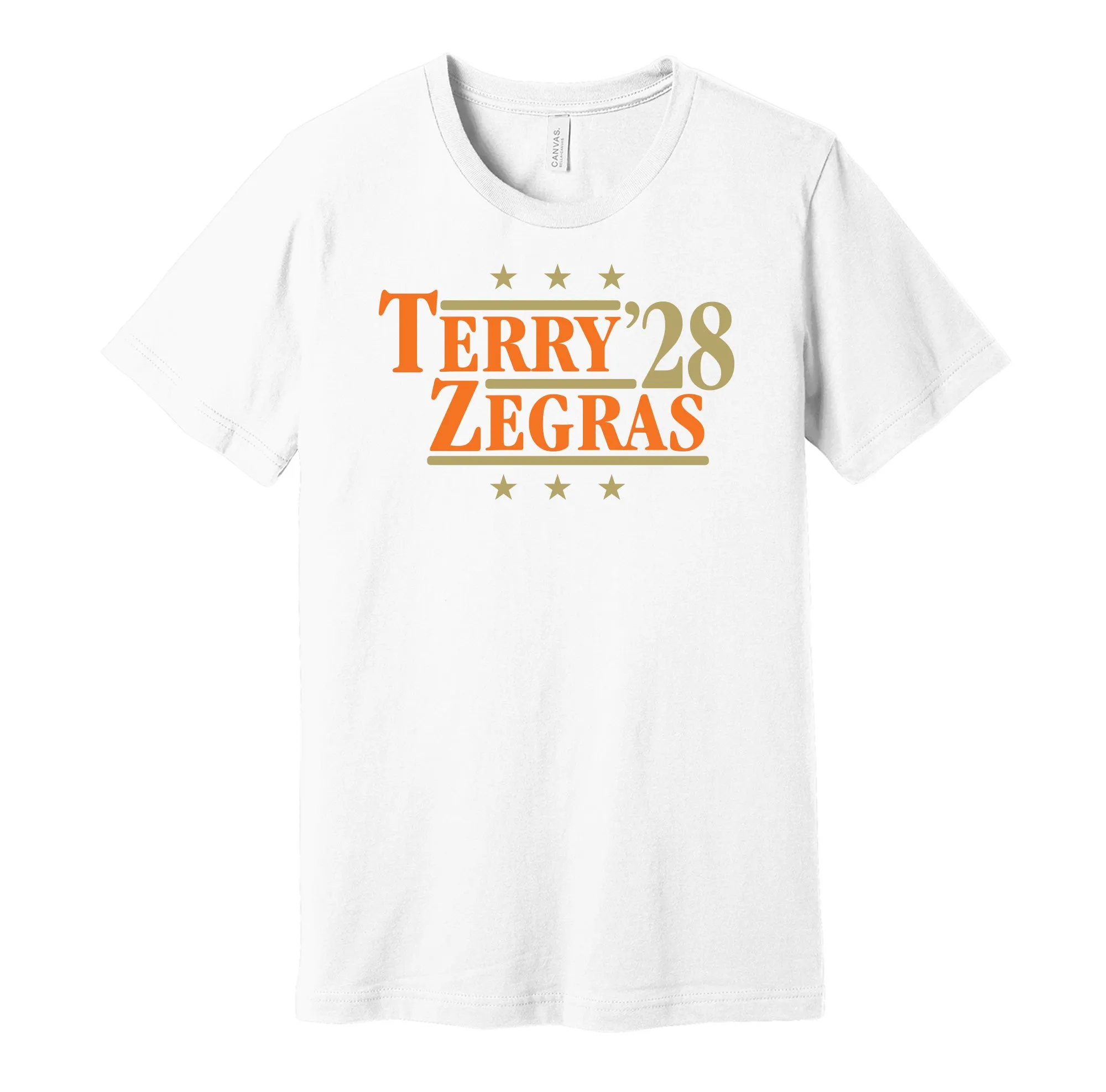 Terry & Zegras '28 - Anaheim Hockey Political Campaign Parody T-Shirt - Hyper Than Hype Shirts