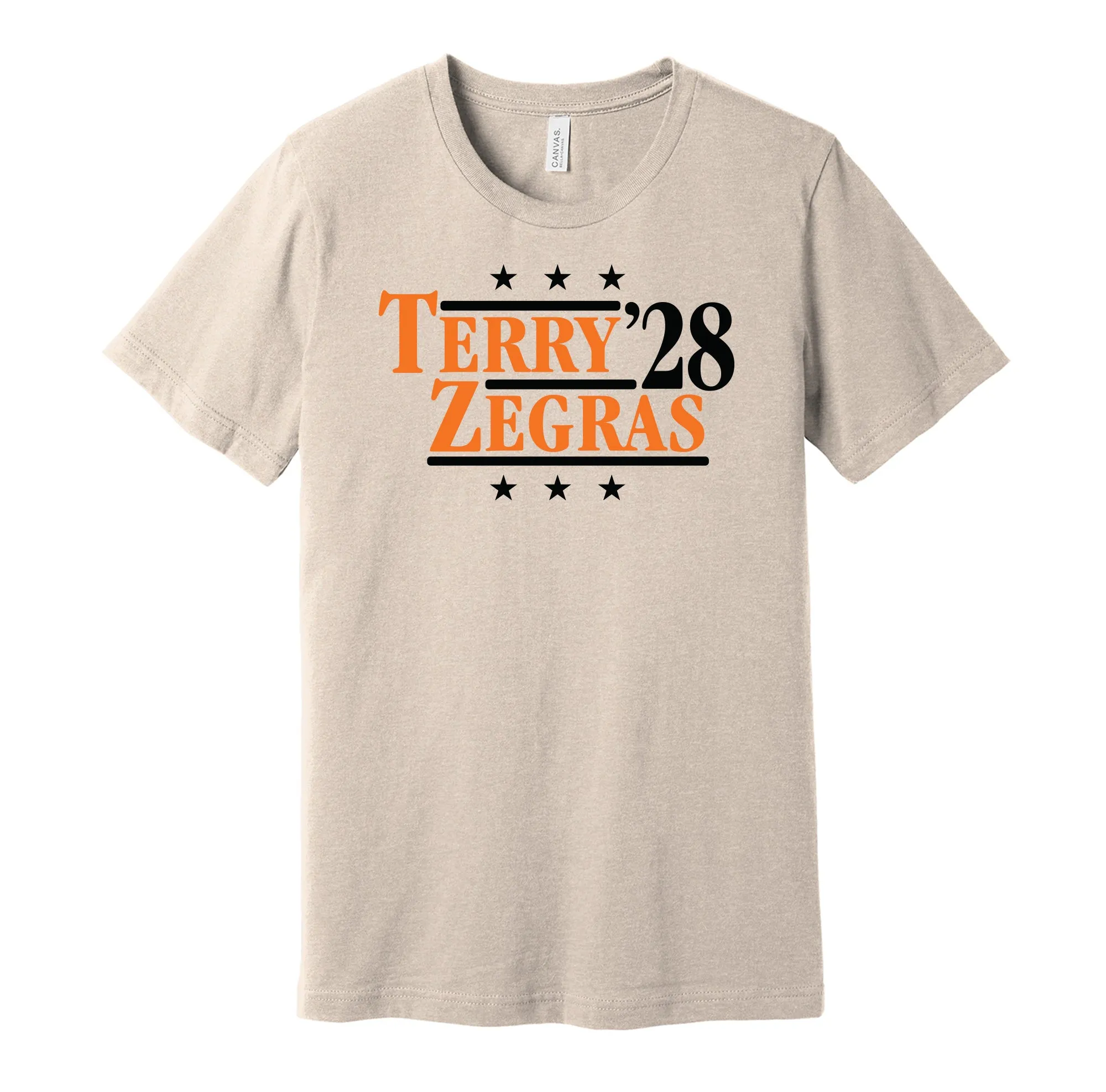 Terry & Zegras '28 - Anaheim Hockey Political Campaign Parody T-Shirt - Hyper Than Hype Shirts