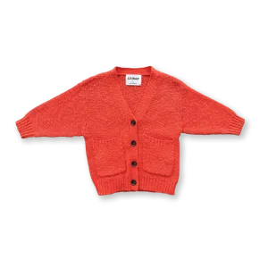 Textured Cardigan - Port Red