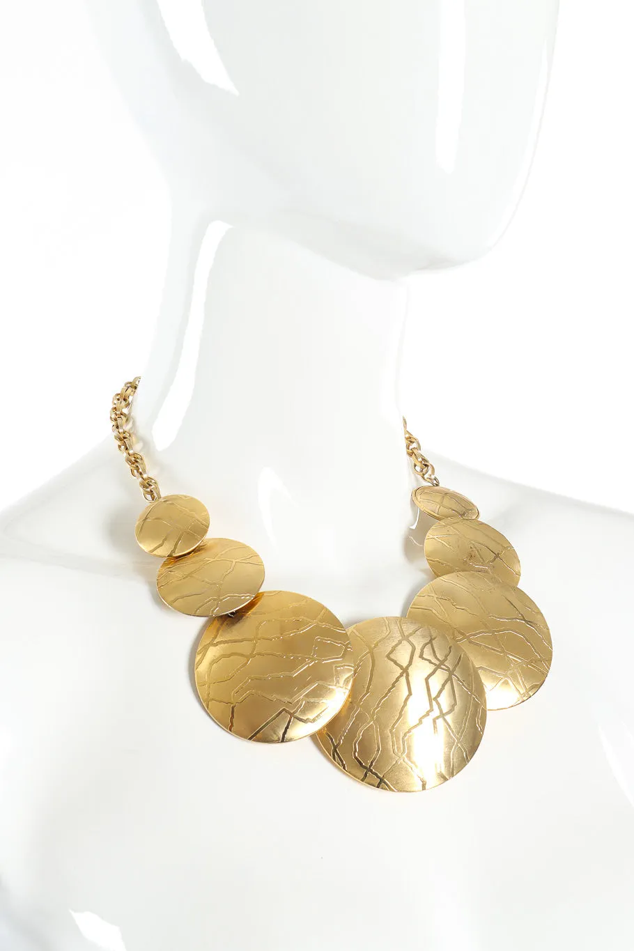 Textured Discs Necklace