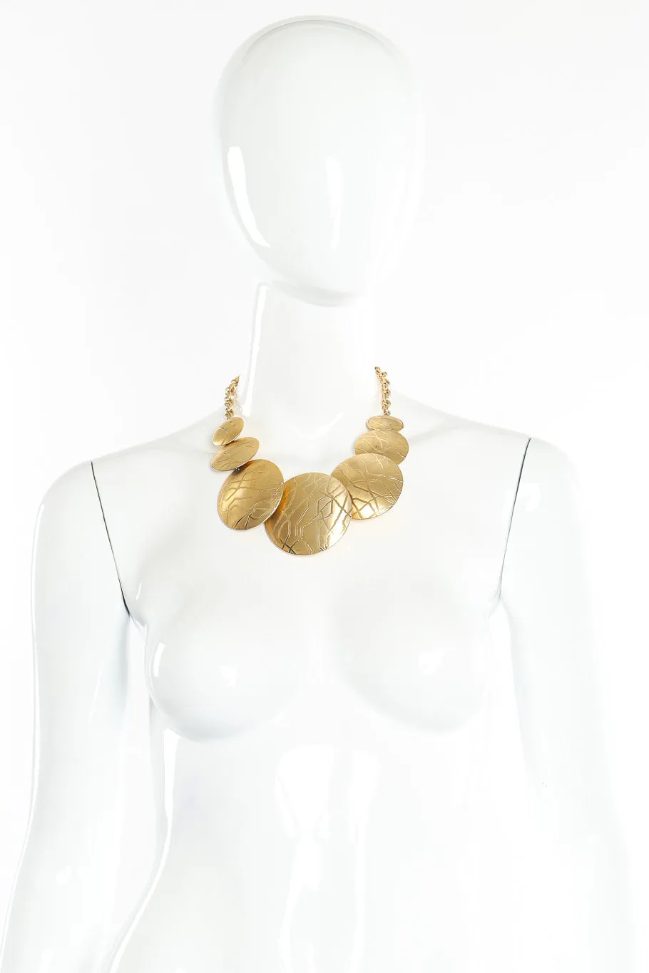Textured Discs Necklace