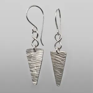 Textured Infinity Angles Earrings