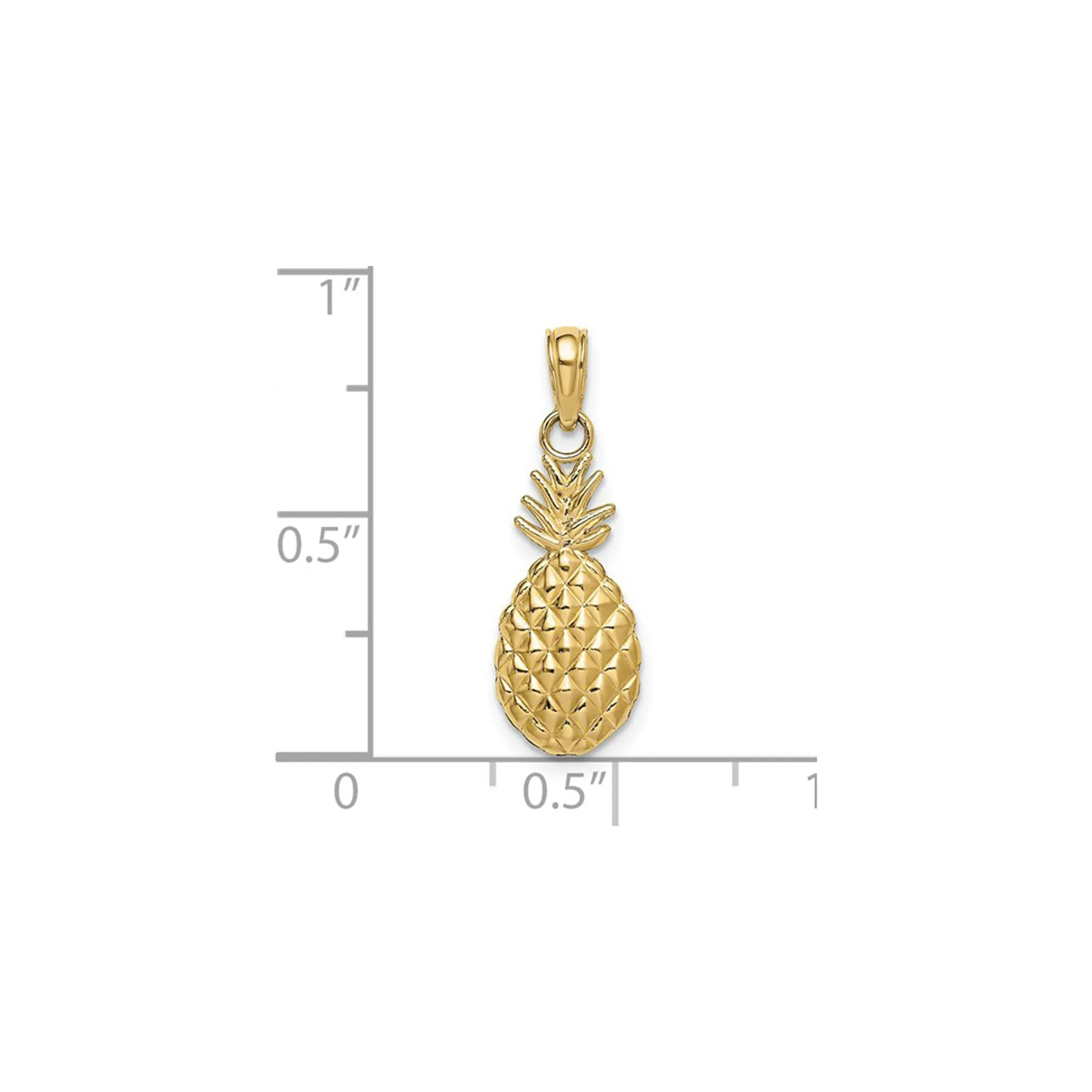 Textured Pineapple Charm