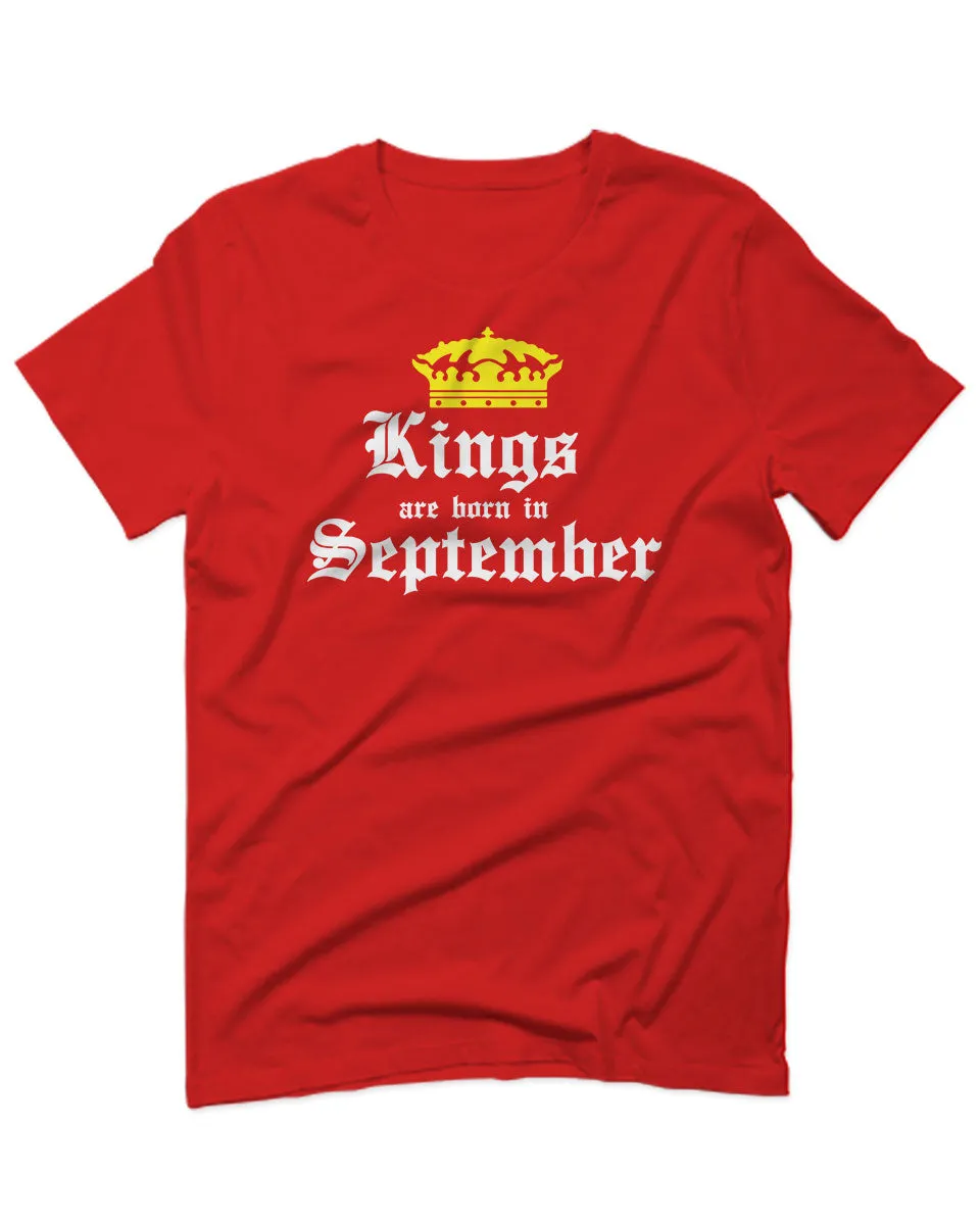 The Best Birthday Gift Kings are Born in September For men T Shirt