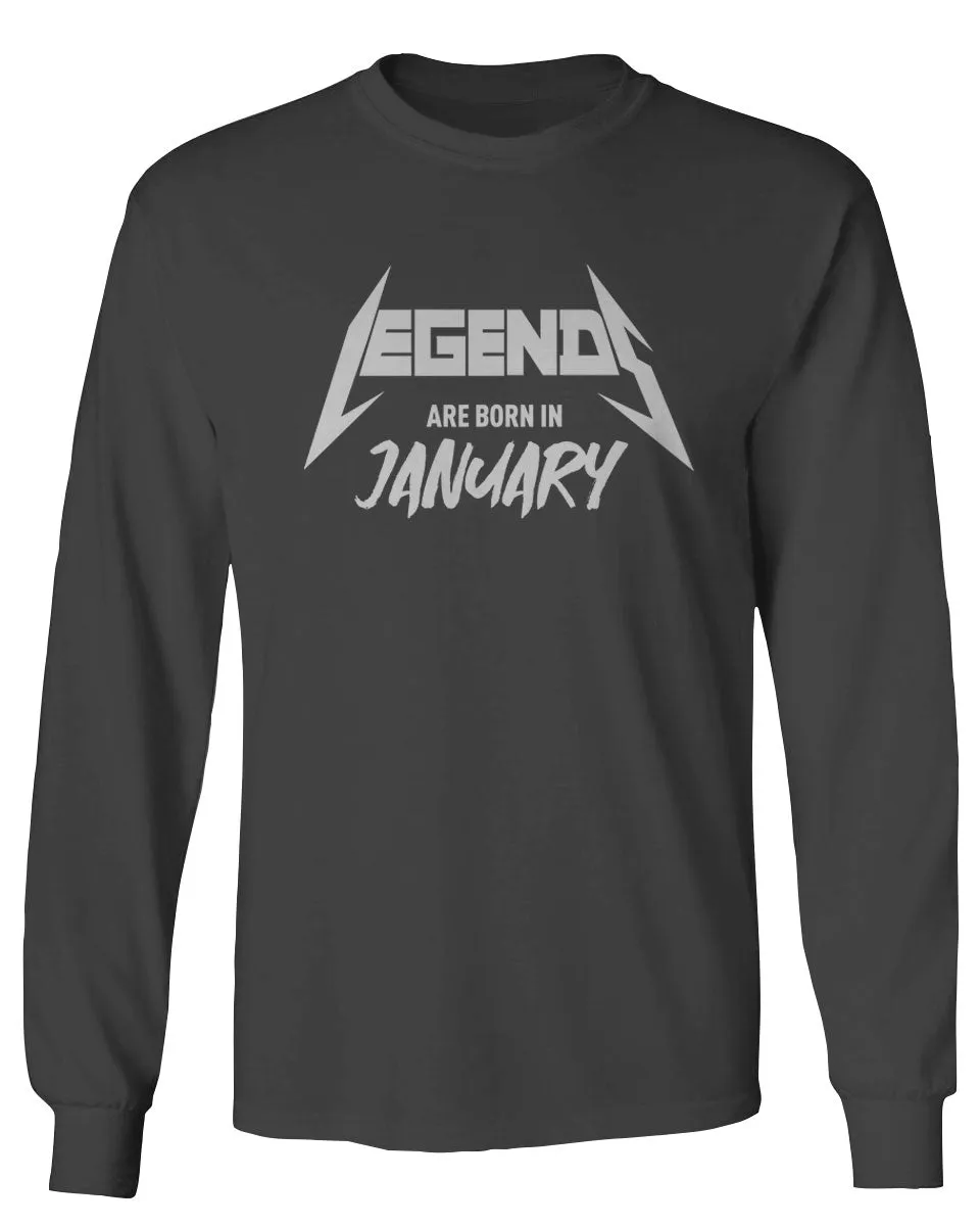 The Best Birthday Gift Legends are Born in January mens Long sleeve t shirt