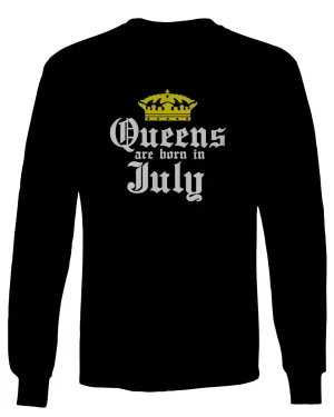 The Best Birthday Gift Queens are Born in July mens Long sleeve t shirt
