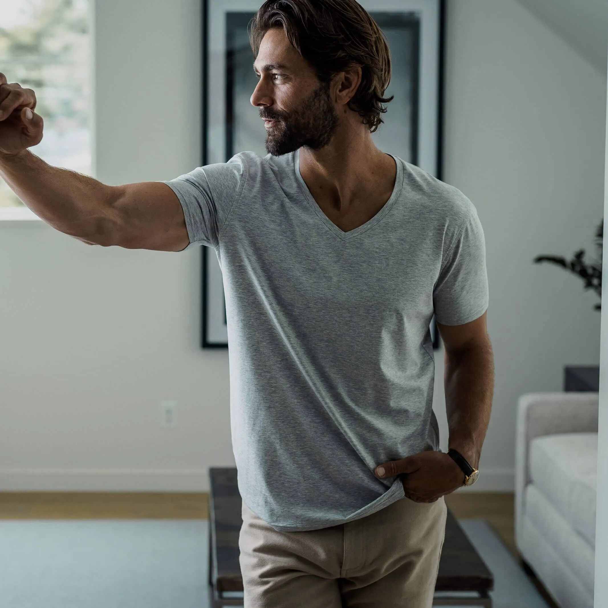 The Heather Grey V Neck Undershirt