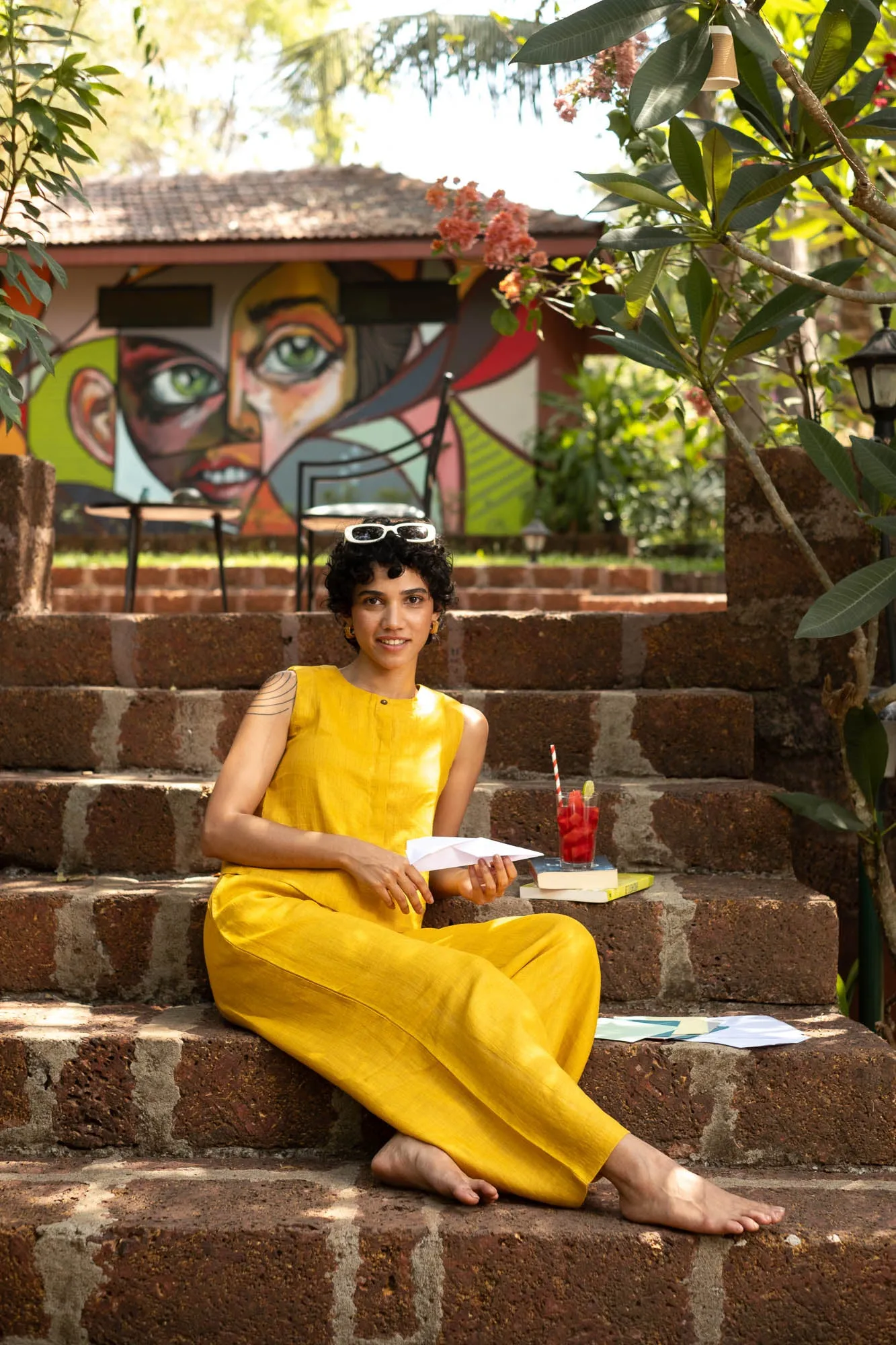 The Linen Sleeveless Shirt