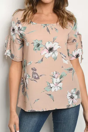 The Maria Tie Detail Bell Sleeve Top