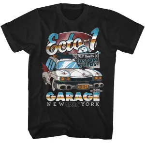 The Real Ghostbusters Ecto-1 Black T-Shirt
