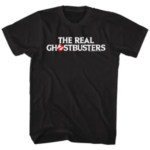 The Real Ghostbusters Logo Black T-Shirt