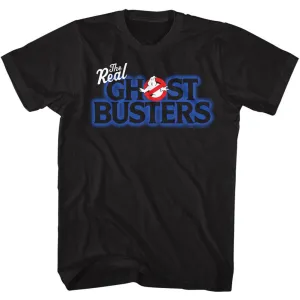 The Real Ghostbusters Real Logo Black T-Shirt