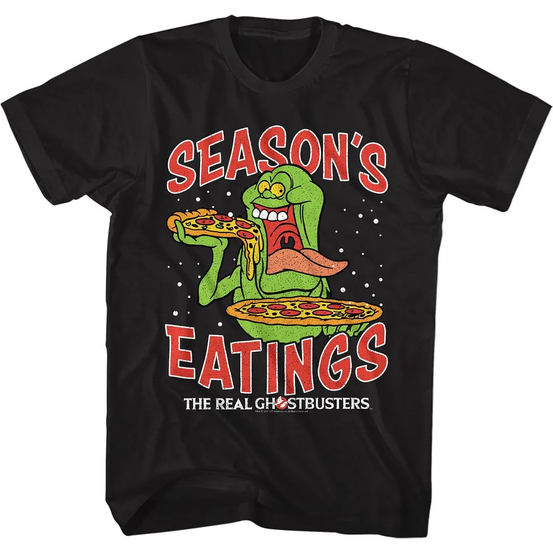 The Real Ghostbusters The Real Ghostbusters Seasons Eatings Black T-Shirt